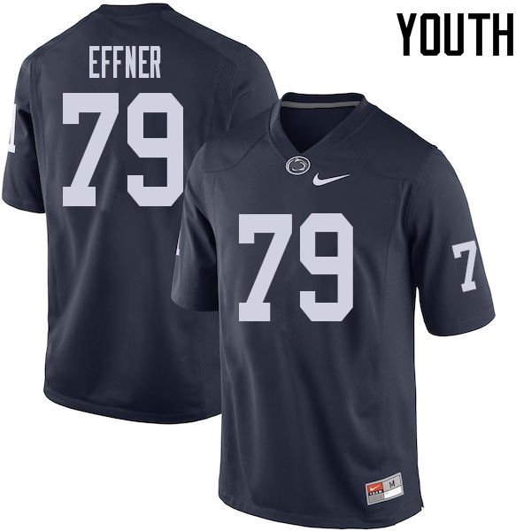 Youth #79 Bryce Effner Penn State Nittany Lions College Football Jerseys Sale-Navy